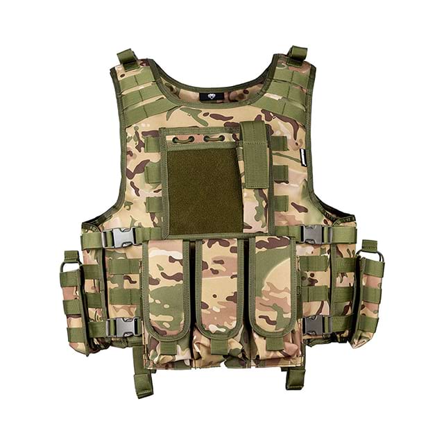 Gilet pare-balles de Camouflage en Nylon, gilet d'entraînement au Combat en plein air, pochette Molle, gilet de transport de plaques vertes